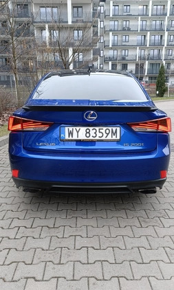 Lexus IS cena 116727 przebieg: 109000, rok produkcji 2016 z Warszawa małe 326